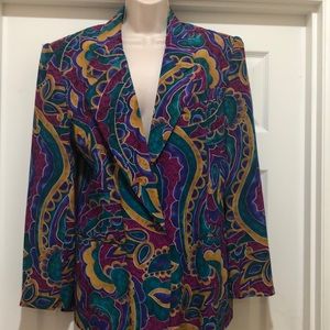 Vintage Like New Nora Noh Silk Jacket Size 12
